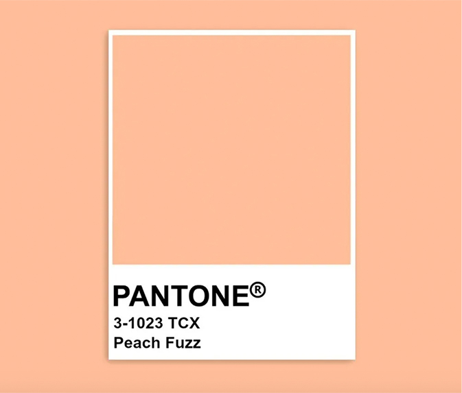 color pantone peach fuzz 2024
